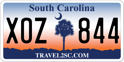 SC license plate XOZ844