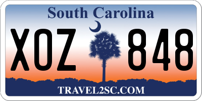 SC license plate XOZ848