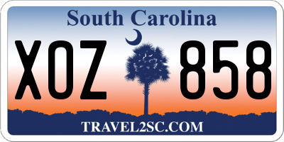 SC license plate XOZ858