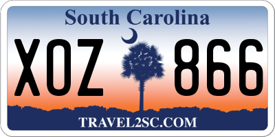 SC license plate XOZ866