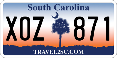 SC license plate XOZ871