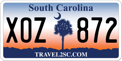 SC license plate XOZ872