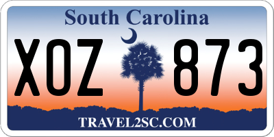SC license plate XOZ873