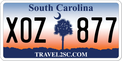 SC license plate XOZ877