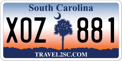 SC license plate XOZ881