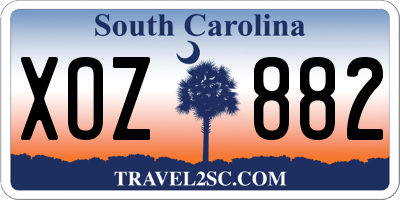 SC license plate XOZ882