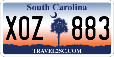 SC license plate XOZ883
