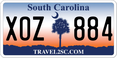 SC license plate XOZ884