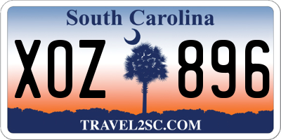 SC license plate XOZ896