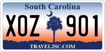 SC license plate XOZ901