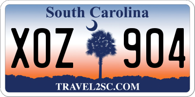 SC license plate XOZ904