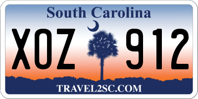 SC license plate XOZ912