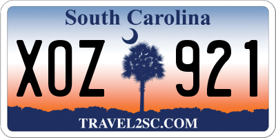 SC license plate XOZ921
