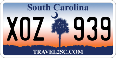 SC license plate XOZ939