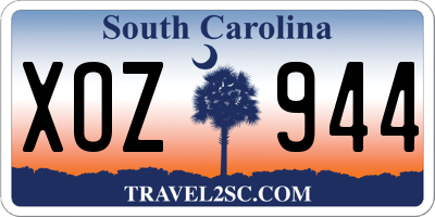 SC license plate XOZ944
