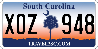SC license plate XOZ948