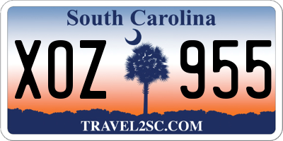 SC license plate XOZ955