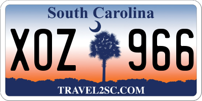 SC license plate XOZ966