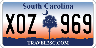 SC license plate XOZ969