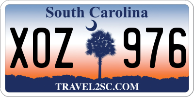 SC license plate XOZ976