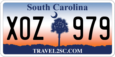 SC license plate XOZ979