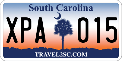 SC license plate XPA015
