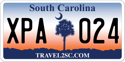 SC license plate XPA024