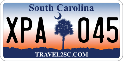 SC license plate XPA045