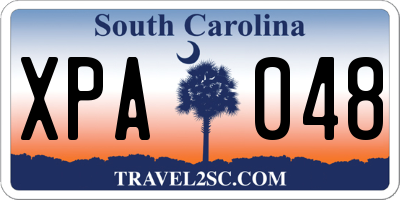 SC license plate XPA048