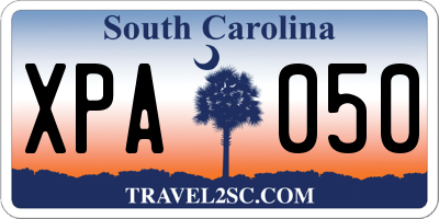SC license plate XPA050