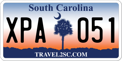 SC license plate XPA051