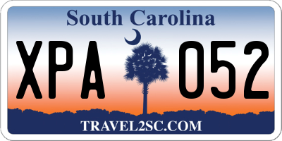 SC license plate XPA052