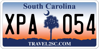 SC license plate XPA054