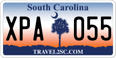 SC license plate XPA055