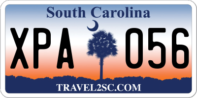 SC license plate XPA056