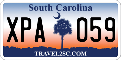 SC license plate XPA059