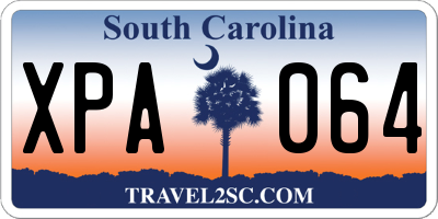 SC license plate XPA064