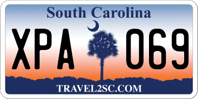 SC license plate XPA069