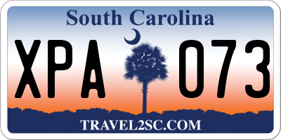 SC license plate XPA073