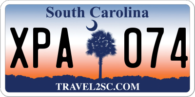 SC license plate XPA074