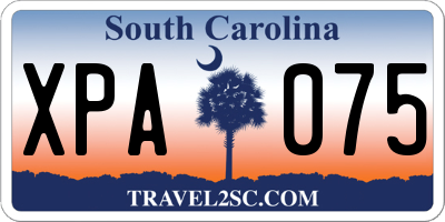 SC license plate XPA075