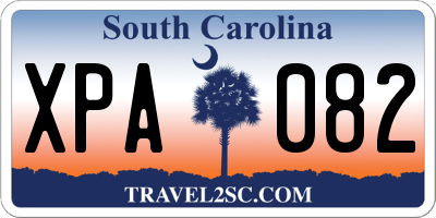 SC license plate XPA082