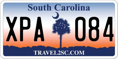 SC license plate XPA084