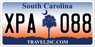 SC license plate XPA088