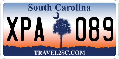SC license plate XPA089