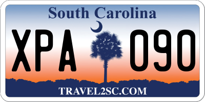 SC license plate XPA090