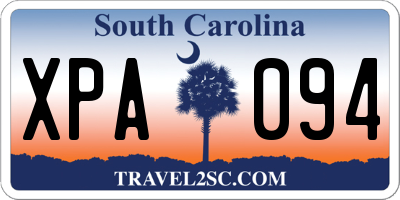 SC license plate XPA094