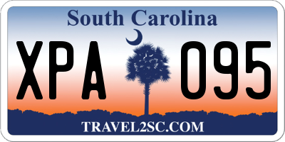 SC license plate XPA095