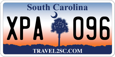 SC license plate XPA096