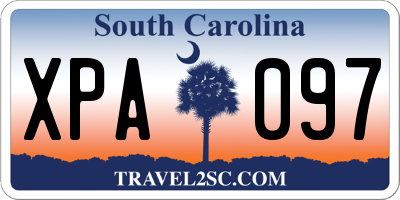 SC license plate XPA097